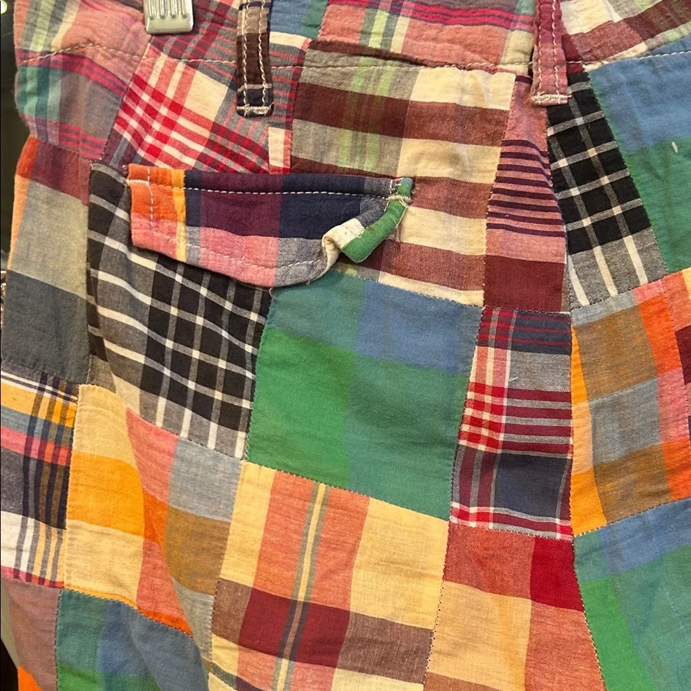 J. Crew Madras Patchwork Women's Pants vintage low fit - Picture 5 of 7